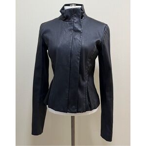 Theory Women's Black Lamb Leather Jacket